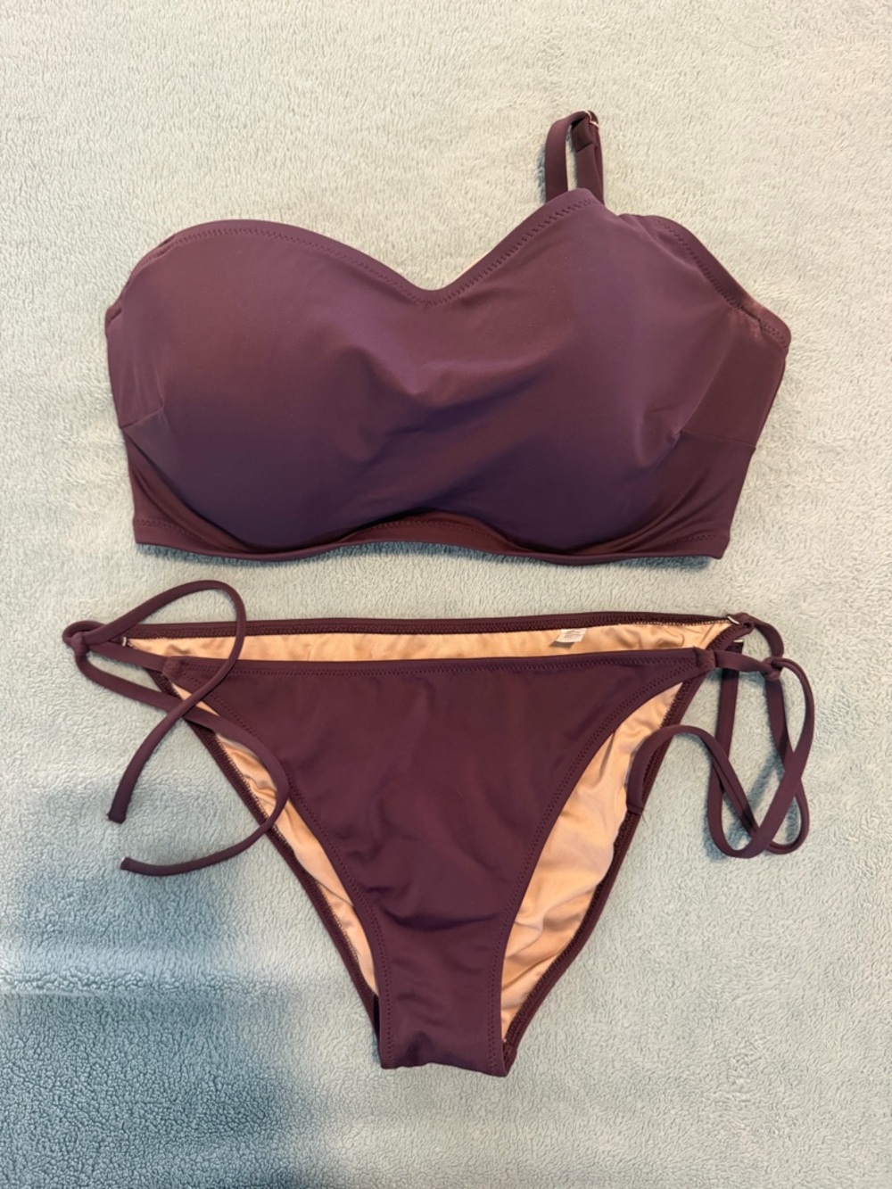 Shade & Shore One Shoulder 2 piece Bikini with Tie-Side Bottoms